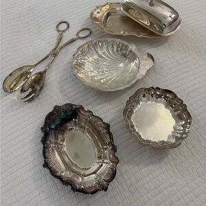 Elegant Silver and Gold Dining Set